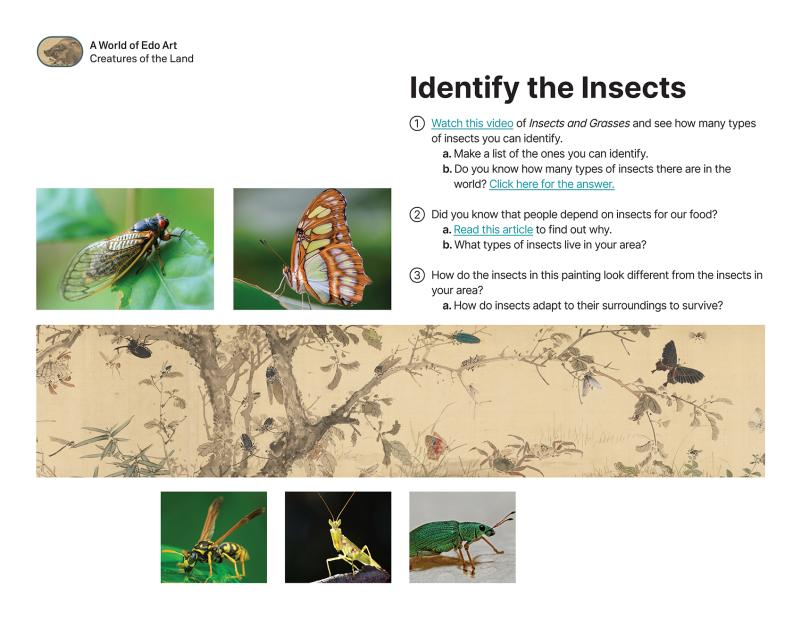 Identifying An Insect Insects and Grasses | A World of Edo Art