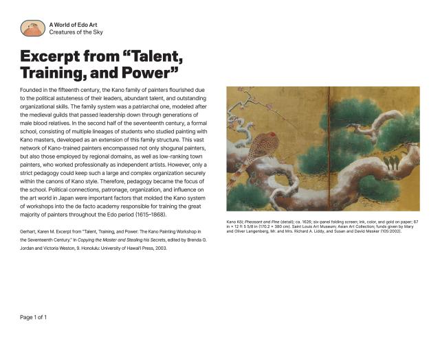 Thumbnail of Excerpt from “Talent, Training, and Power”, PDF
