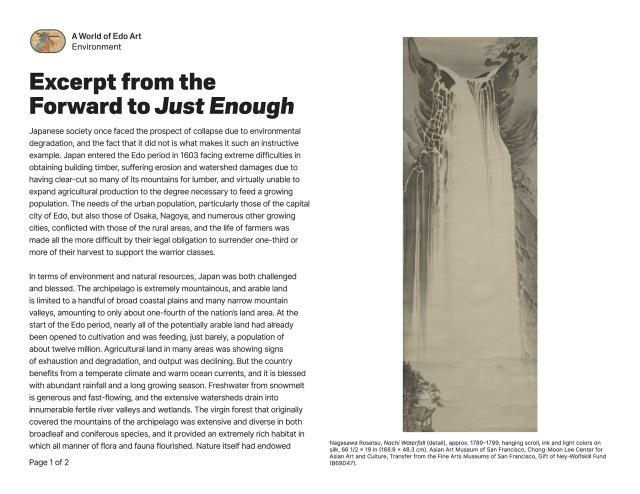 Thumbnail of Excerpt from the Forward to <em>Just Enough</em>, PDF