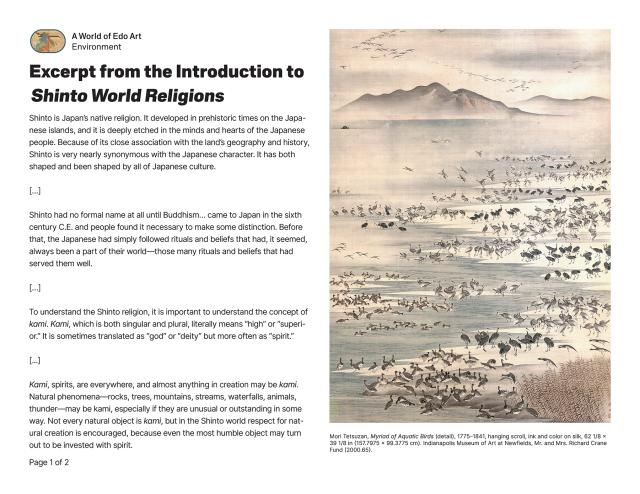 Thumbnail of Excerpt from the Introduction to <em>Shinto World Religions</em>, PDF