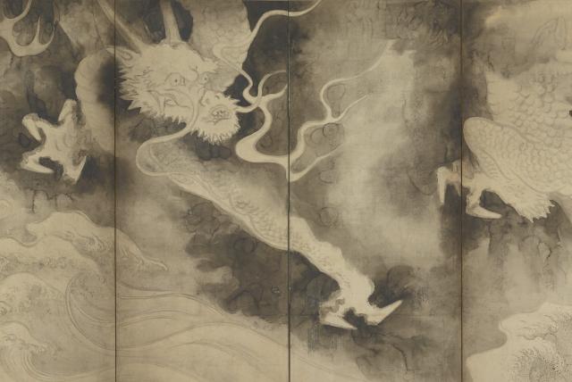 Image of 雲龍図屏風 by Tawaraya Sōtatsu