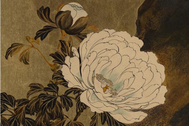 Image of 漆絵画帖牡丹 by Shibata Zeshin