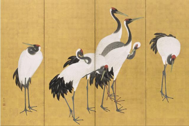 Image of 群鶴図屏風 by Maruyama Ōkyo