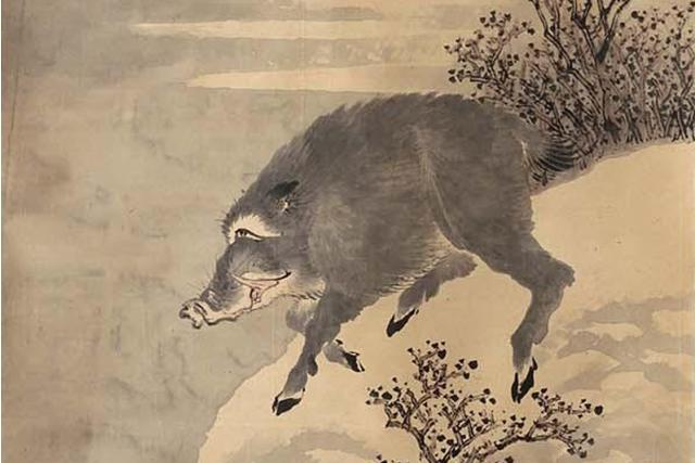 Image of 月下猪図 by Katsushika Hokusai