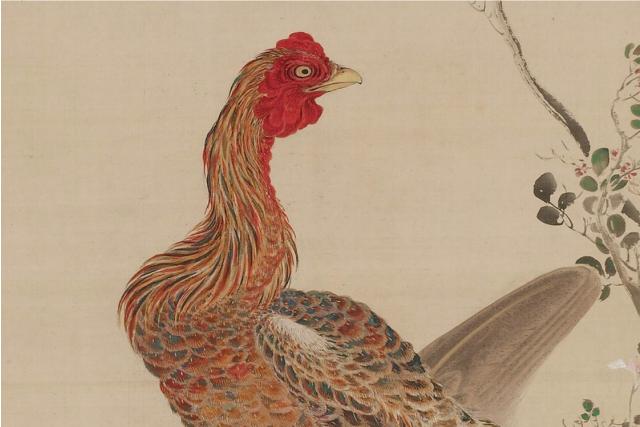 Image of 軍鶏図 by Ganku