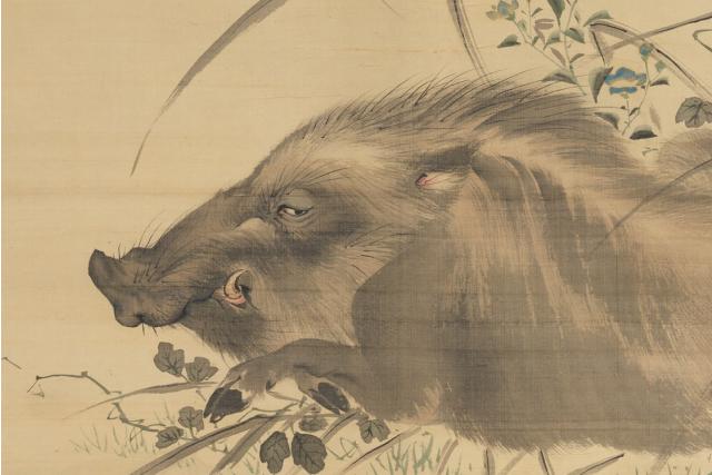 Image of 秋草に猪図 by Mori Sosen