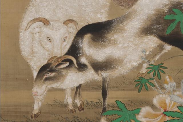 Image of 月下山羊図 by Kanō School