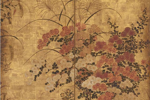 Image of 夏秋草花図屏風 by Unsigned