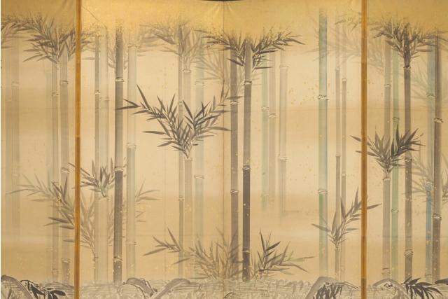 Image of 竹林編垣図屏風 by Tosa School