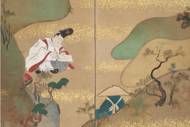 Image of 宇津の細道図屏風 by Sakai Hōitsu