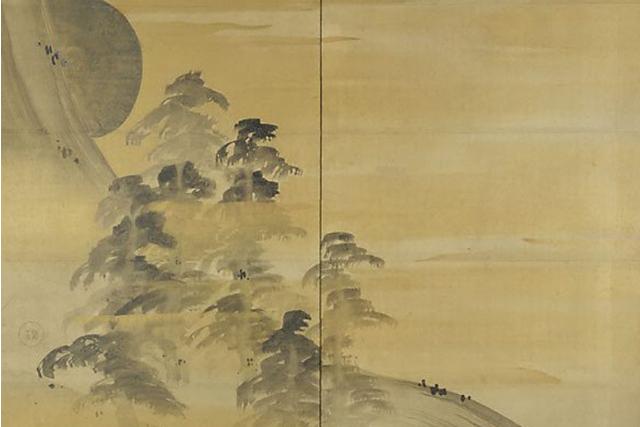 Image of 松に月図 by Watanabe Shikō