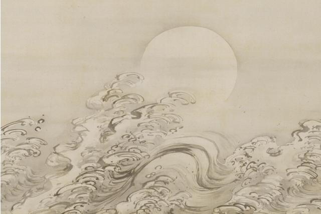 Image of 月下波頭図 by Yamamoto Baiitsu
