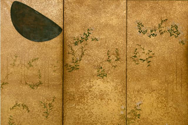 Image of 月に秋草図屏風 by Studio of Sōtatsu