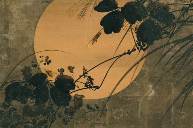 Image of 月に秋草図屏風 by Shibata Zeshin
