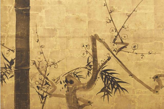 Image of 竹梅図屏風 by Ogata Kōrin