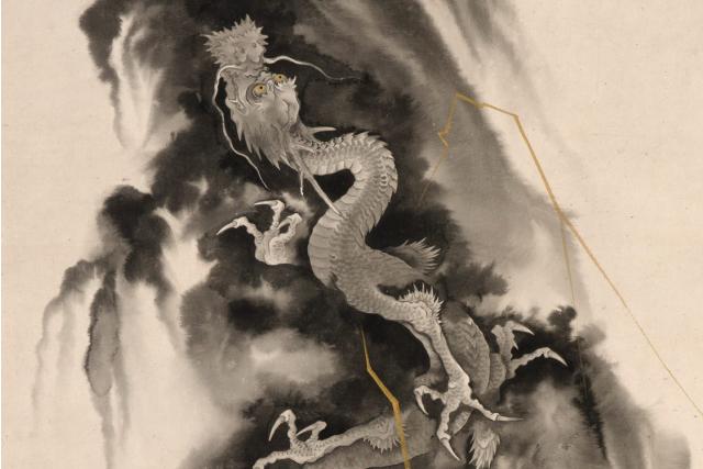 Image of 富士越龍図 by Suzuki Kiitsu