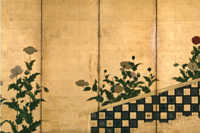 Image of 芥子図屏風 by Tosa School